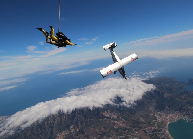  Flying with a parachute 